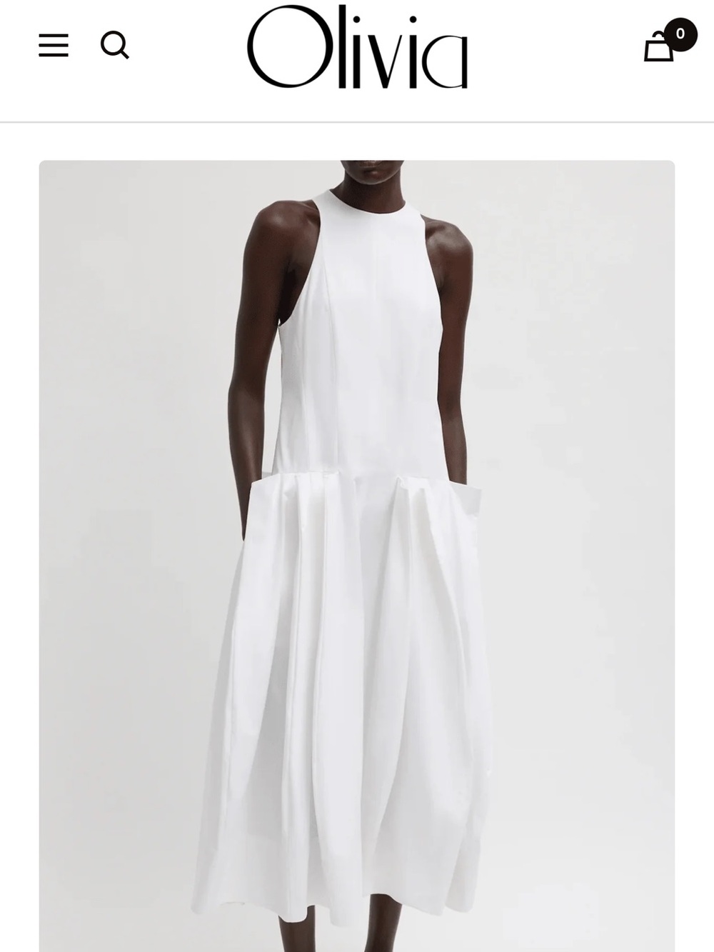 NWT Tibi 	Compact Eco Poplin Pinched Pleat Dress 8